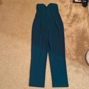 Express  teal jumpsuit.